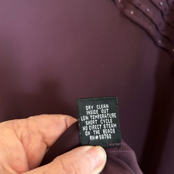 Adrianna Papell Asymmetrical Flutter Sleeve Beaded Neckline Midi Dress 14 - Picture 7 of 11